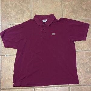 Lacoste polo magenta size Large